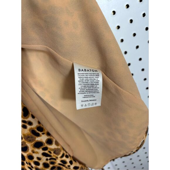 Aritzia Babaton leopard print wallace wrap dress size S - Picture 9 of 10